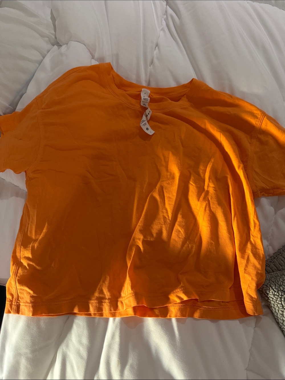 Lululemon Bright Orange Short Sleeve Tee